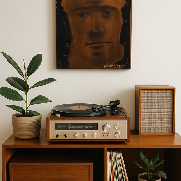 Vintage Surrealist Painting by Showalter (1974) – 20x16 Abstract Face with Silho - Picture 5 of 5